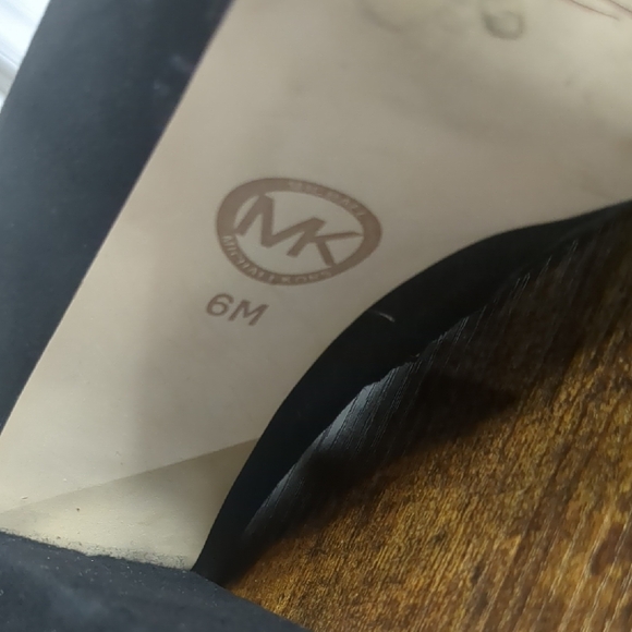 Michael Kors Black Ankle Boots with Gold Zipper - Picture 16 of 17